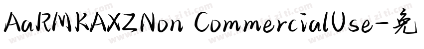 AaRMKAXZNon CommercialUse字体转换